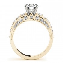 Multi Row Diamond Engagement Ring 14k Yellow Gold (0.50ct)