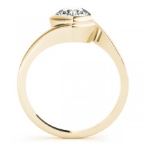 Solitaire Tension Set Diamond Engagement Ring 14k Yellow Gold (0.90ct)