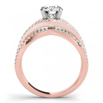 Mulit-Row Designer Diamond Engagement Ring 14k Rose Gold (1.00ct)