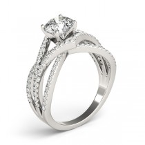Mulit-Row Designer Diamond Engagement Ring 14k White Gold (1.00ct)