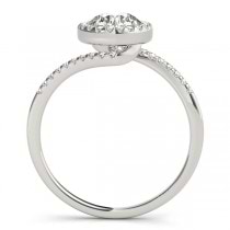 Brilliant Round Bypass Diamond Engagement Ring Platinum (0.70ct)