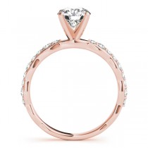 Solitaire Contoured Shank Diamond Engagement Ring 14k Rose Gold (0.33ct)