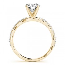 Solitaire Contoured Shank Diamond Engagement Ring 18k Yellow Gold (0.33ct)