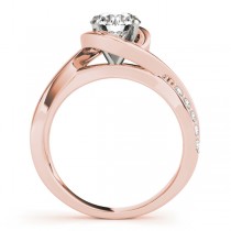 Solitaire Bypass Diamond Engagement Ring 14k Rose Gold (0.13ct)