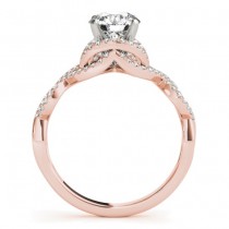 Diamond Infinity Engagement Ring Setting 14k Rose Gold (0.22ct)