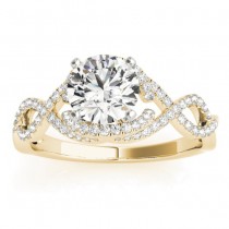 Diamond Infinity Engagement Ring Setting 18k Yellow Gold (0.22ct)