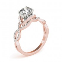 Diamond Twisted Infinity Engagement Ring 14k Rose Gold (1.22ct)