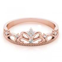 Diamond Accented Tiara Ring in 14k Rose Gold (0.07ct)