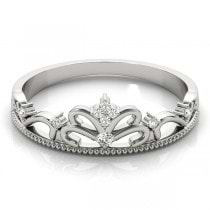 Diamond Accented Tiara Ring in 14k White Gold (0.07ct)