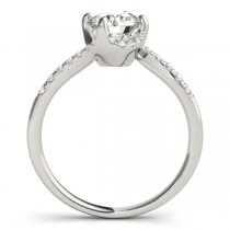 Diamond Twisted Engagement Ring 14k White Gold (1.00ct)