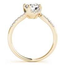 Diamond Twisted Engagement Ring 18k Yellow Gold (1.00ct)