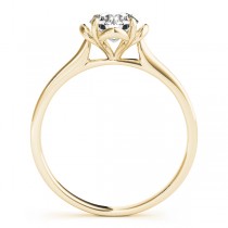 Diamond Solitaire Clover Engagement Ring 18k Yellow Gold (0.33ct)