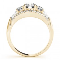 Multi-Stone Baguette Diamond Engagement Ring 18k Yellow Gold (1.38ct)