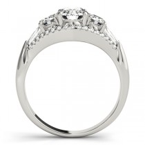 Multi-Stone Baguette Diamond Engagement Ring Platinum (1.38ct)