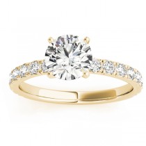Diamond Single Row Engagement Ring Setting 14k Yellow Gold (0.32ct)