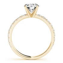 Diamond Single Row Engagement Ring Setting 14k Yellow Gold (0.32ct)