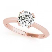 Diamond Solitaire 8 Prong Engagement Ring 14k Rose Gold (1.00ct)
