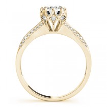 Diamond Twisted Style Engagement Ring Setting 14k Yellow Gold (0.18ct)