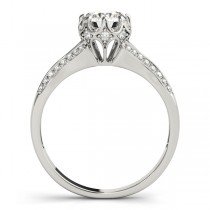Diamond Twisted Style Engagement Ring Setting 18k White Gold (0.18ct)