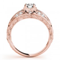 Diamond Art Deco Engagement Ring 18k Rose Gold (0.73ct)