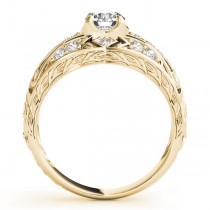 Diamond Art Deco Engagement Ring 18k Yellow Gold (0.73ct)