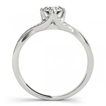 Diamond Bypass Twisted Engagement Ring Palladium (0.68ct)
