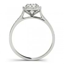 Diamond Halo Engagement Ring 14k White Gold (0.29ct)