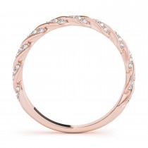Diamond Twist Fashion Ring Wedding Band 14k Rose Gold (0.23ct)