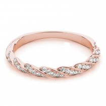 Diamond Twist Fashion Ring Wedding Band 14k Rose Gold (0.23ct)