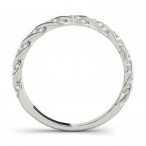 Diamond Twist Fashion Ring Wedding Band 14k White Gold (0.23ct)