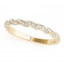 Diamond Twist Fashion Ring Wedding Band 14k Yellow Gold (0.23ct)