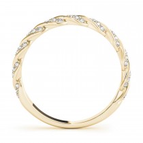 Diamond Twist Fashion Ring Wedding Band 14k Yellow Gold (0.23ct)