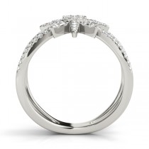 Diamond North Star Fashion Ring 14k White Gold (0.47ct)