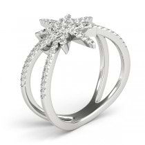 Diamond North Star Fashion Ring 14k White Gold (0.47ct)