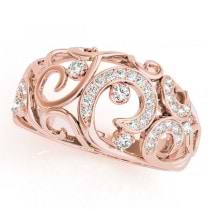 Diamond Spiral Pattern Fashion Ring 14k Rose Gold (0.25ct)
