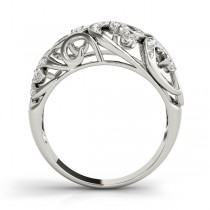 Diamond Spiral Pattern Fashion Ring 14k White Gold (0.25ct)