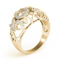 Diamond Spiral Pattern Fashion Ring 14k Yellow Gold (0.25ct)