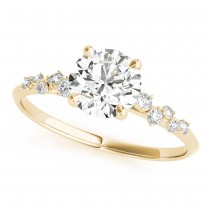 Round Diamond Accented Engagement Ring 14K Yellow Gold (1.00ct)