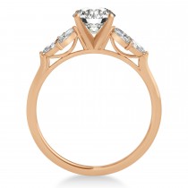 Diamond Marquise Floral Engagement Ring 14k Rose Gold (0.50ct)
