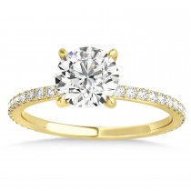 Lab Grown Diamond Hidden Halo Engagement Ring 18k Yellow Gold (0.33ct)