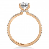 Princess Diamond Hidden Halo Engagement Ring 14k Rose Gold (0.89ct)