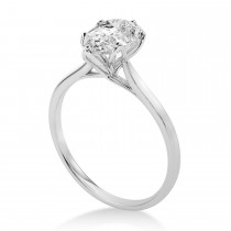 Solitaire Pear Shape Engagement Ring 14k White Gold