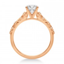Diamond Floral Vine Engagement Ring 14k Rose Gold (0.05ct)