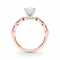 Diamond Accented Engagement Ring 18K Rose Gold (0.20ct)