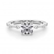 Diamond Accented Engagement Ring in Platinum (0.20ct)