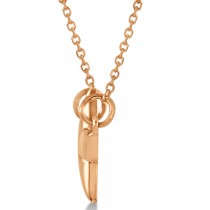 Shining Star Pendant w/ 18 inch Cable Chain in 14k Rose Gold