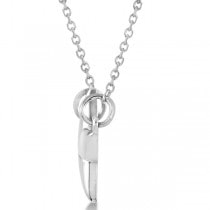 Shining Star Pendant w/ 18 inch Cable Chain in 14k White Gold