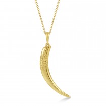 Tusk Pendant Necklace 14k Yellow Gold