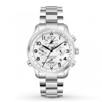 Bulova Men's Silver Dial Chronograph Stainless Steel Bracelet Watch