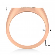 Diamond Cryptocurrency Bitcoin Men's Ring 14k Rose Gold (0.34ct)